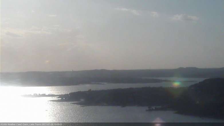 Lake Travis webcam, July 20, 2017 6:15 PM CT
