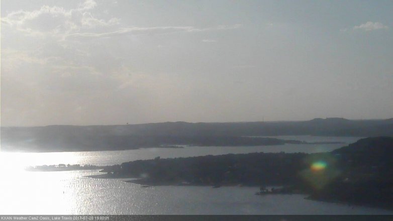 Lake Travis webcam, July 20, 2017 6:20 PM CT