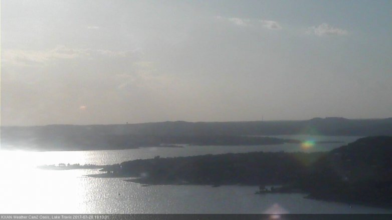Lake Travis webcam, July 20, 2017 6:30 PM CT