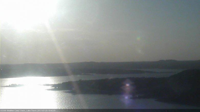 Lake Travis webcam, July 20, 2017 6:45 PM CT