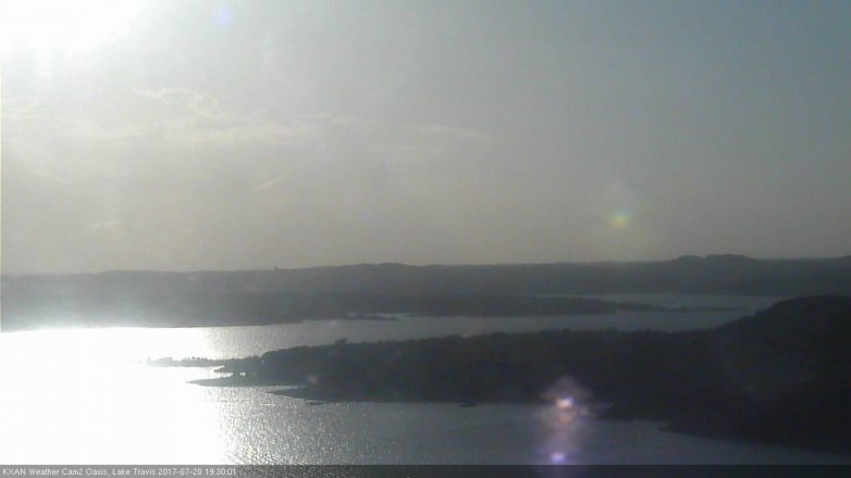 Lake Travis webcam, July 20, 2017 6:50 PM CT