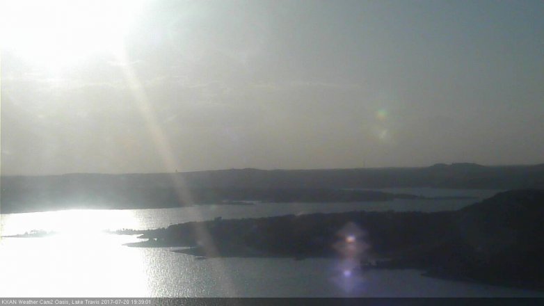 Lake Travis webcam, July 20, 2017 7:10 PM CT