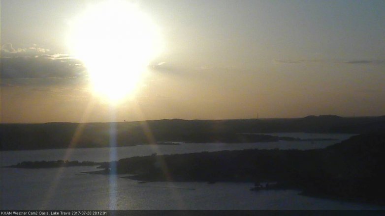 Lake Travis webcam, July 20, 2017 7:20 PM CT