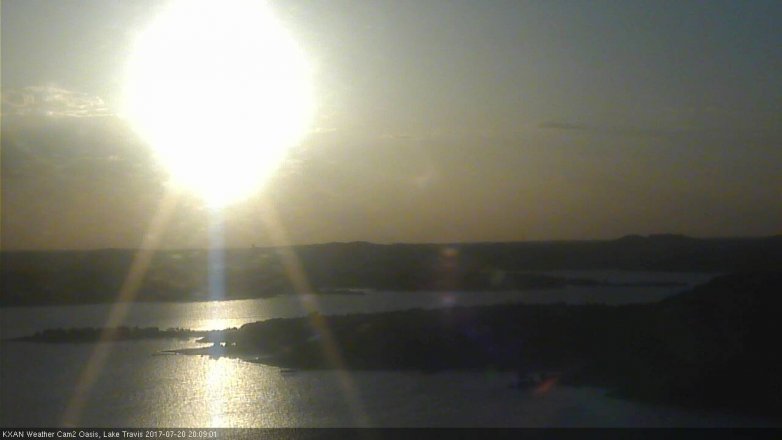 Lake Travis webcam, July 20, 2017 7:30 PM CT