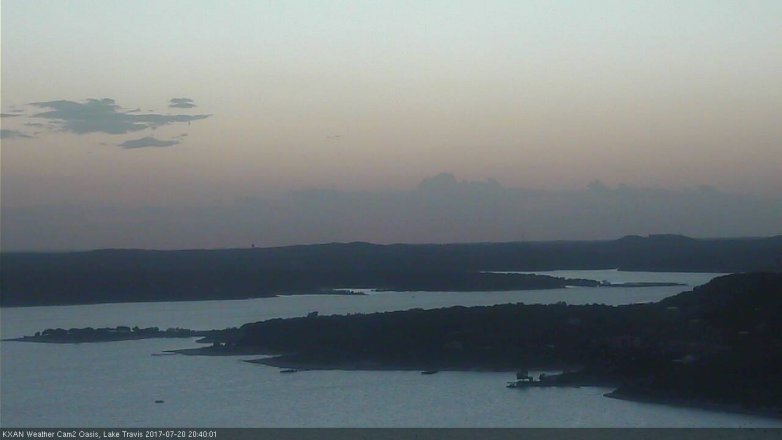 Lake Travis webcam, July 20, 2017 7:45 PM CT