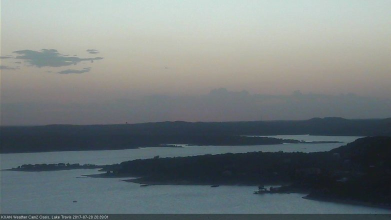 Lake Travis webcam, July 20, 2017 7:55 PM CT