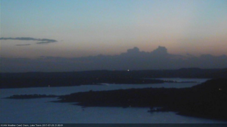 Lake Travis webcam, July 20, 2017 8:10 PM CT