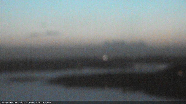 Lake Travis webcam, July 20, 2017 8:30 PM CT