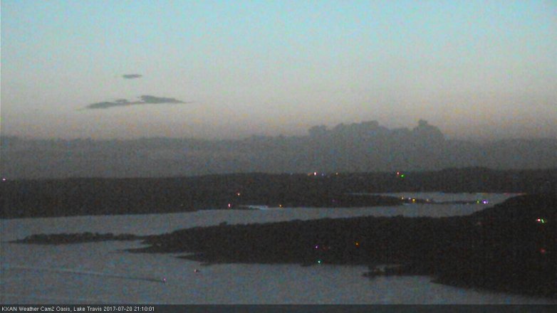 Lake Travis webcam, July 20, 2017 8:40 PM CT