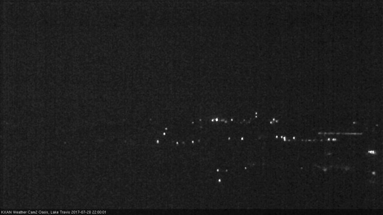 Lake Travis webcam, July 20, 2017 9:15 PM CT