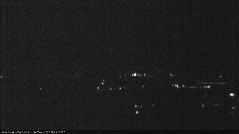 Lake Travis webcam, July 20, 2017 9:50 PM CT