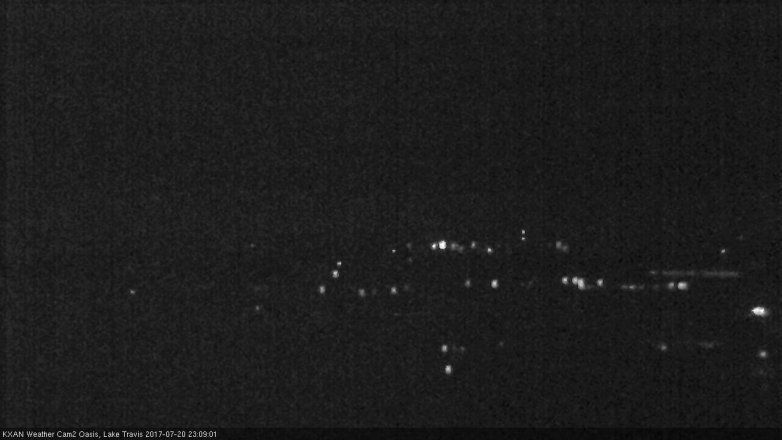 Lake Travis webcam, July 20, 2017 10:15 PM CT