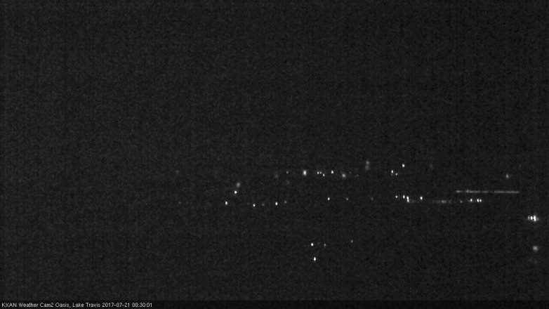 Lake Travis webcam, July 20, 2017 11:35 PM CT