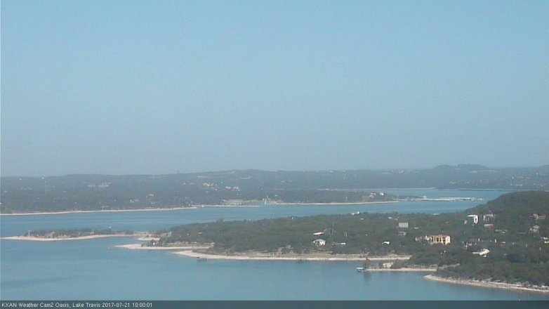 Lake Travis webcam, July 21, 2017 9:05 AM CT