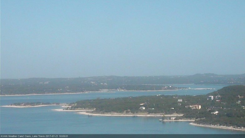 Lake Travis webcam, July 21, 2017 9:15 AM CT
