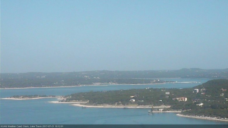 Lake Travis webcam, July 21, 2017 9:30 AM CT