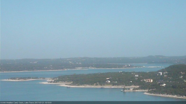 Lake Travis webcam, July 21, 2017 9:35 AM CT