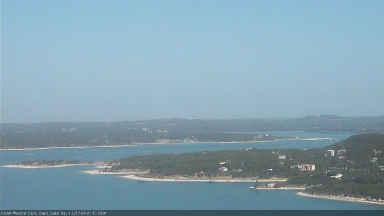 Lake Travis webcam, July 21, 2017 9:50 AM CT