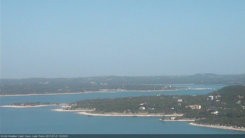 Lake Travis webcam, July 21, 2017 10:05 AM CT