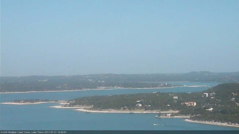 Lake Travis webcam, July 21, 2017 10:10 AM CT