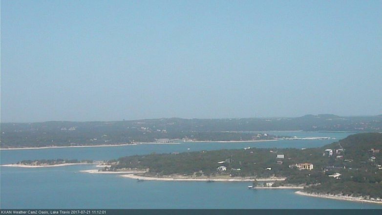 Lake Travis webcam, July 21, 2017 10:15 AM CT