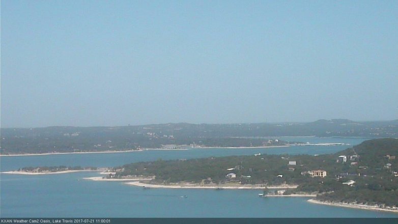 Lake Travis webcam, July 21, 2017 10:20 AM CT