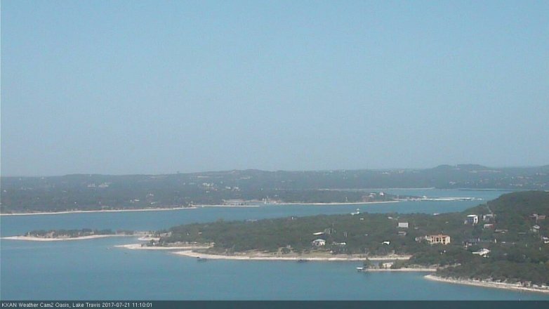 Lake Travis webcam, July 21, 2017 10:25 AM CT