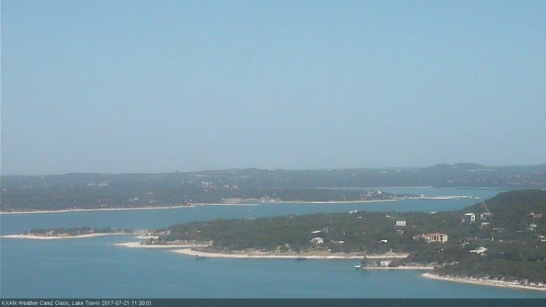 Lake Travis webcam, July 21, 2017 11:00 AM CT