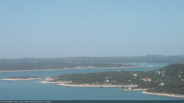 Lake Travis webcam, July 21, 2017 11:05 AM CT