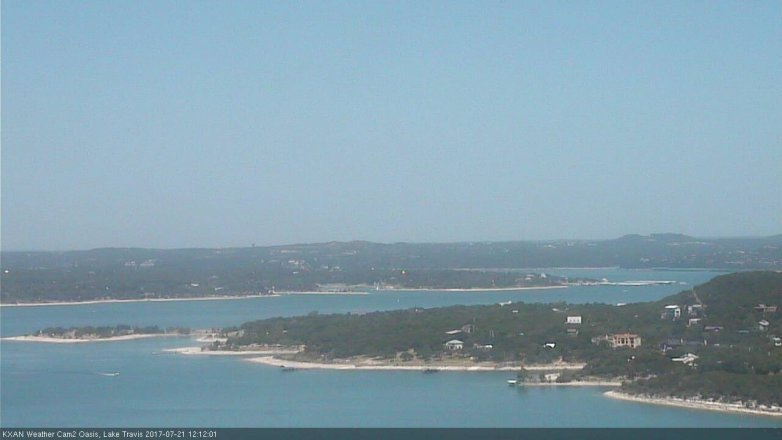 Lake Travis webcam, July 21, 2017 11:20 AM CT