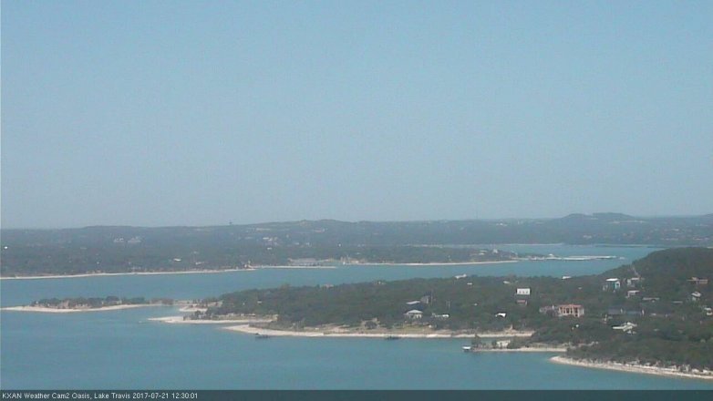 Lake Travis webcam, July 21, 2017 11:45 AM CT