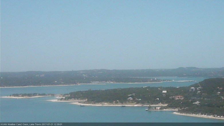 Lake Travis webcam, July 21, 2017 12:10 PM CT