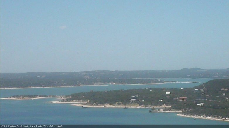 Lake Travis webcam, July 21, 2017 12:25 PM CT