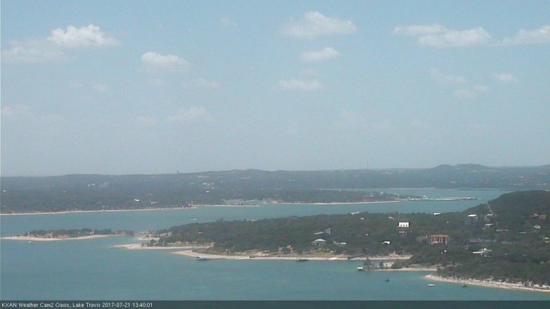 Lake Travis webcam, July 21, 2017 12:45 PM CT