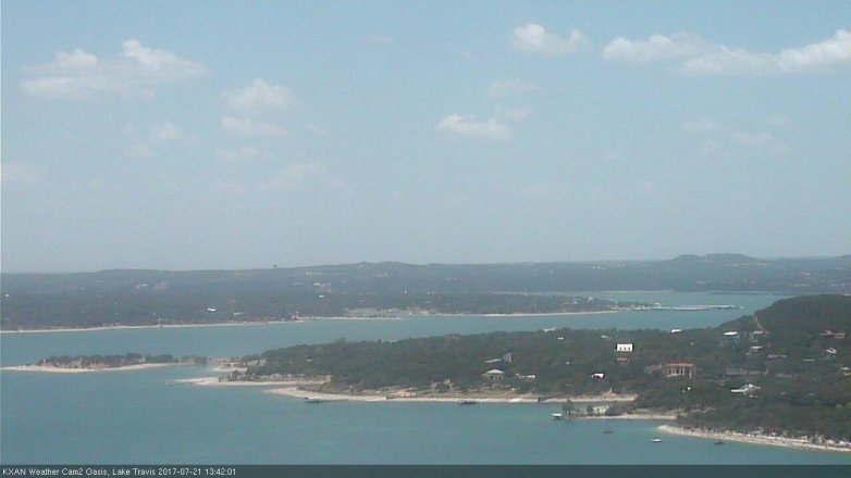 Lake Travis webcam, July 21, 2017 1:00 PM CT