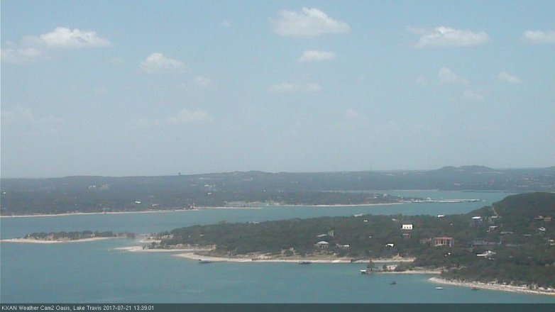 Lake Travis webcam, July 21, 2017 1:05 PM CT