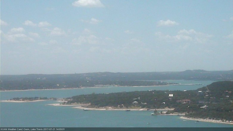 Lake Travis webcam, July 21, 2017 1:25 PM CT