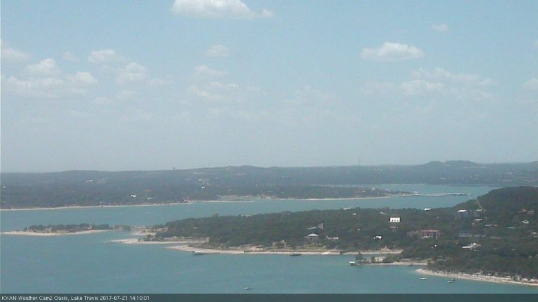Lake Travis webcam, July 21, 2017 1:35 PM CT