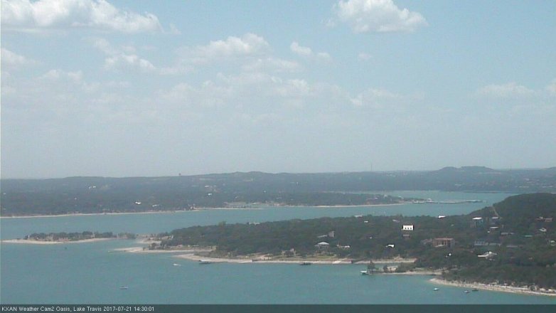Lake Travis webcam, July 21, 2017 2:00 PM CT
