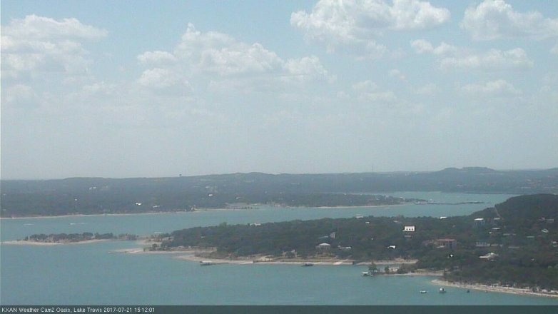 Lake Travis webcam, July 21, 2017 2:20 PM CT