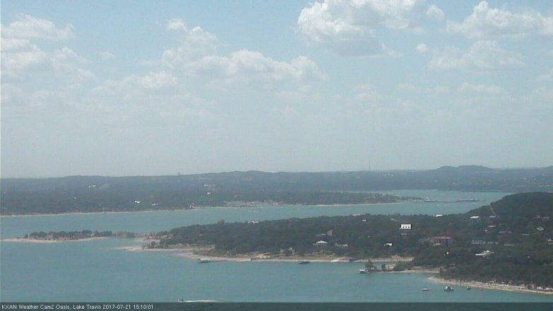 Lake Travis webcam, July 21, 2017 2:40 PM CT