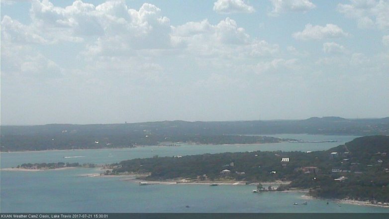 Lake Travis webcam, July 21, 2017 2:50 PM CT
