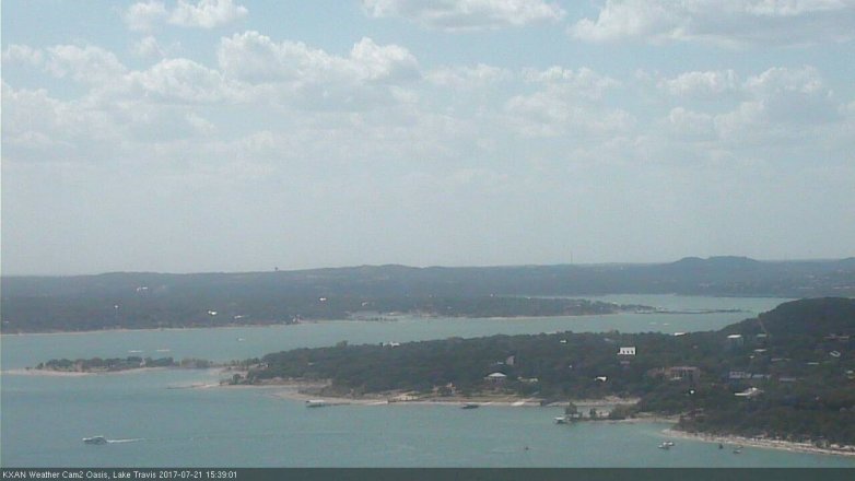 Lake Travis webcam, July 21, 2017 3:05 PM CT