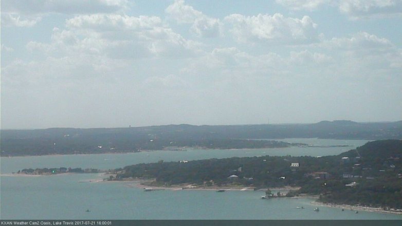 Lake Travis webcam, July 21, 2017 3:30 PM CT