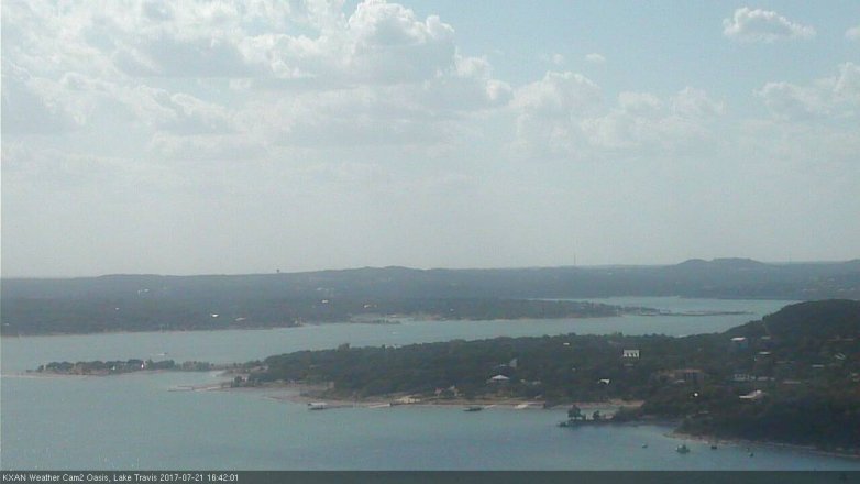 Lake Travis webcam, July 21, 2017 4:10 PM CT