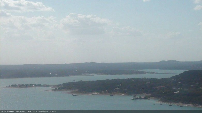 Lake Travis webcam, July 21, 2017 4:15 PM CT