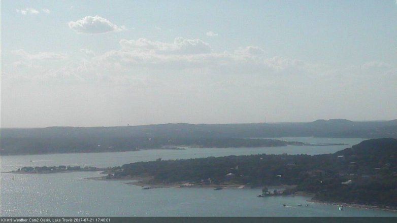 Lake Travis webcam, July 21, 2017 4:55 PM CT