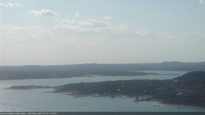 Lake Travis webcam, July 21, 2017 5:00 PM CT