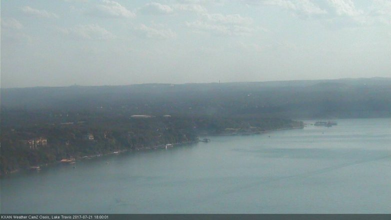 Lake Travis webcam, July 21, 2017 5:05 PM CT