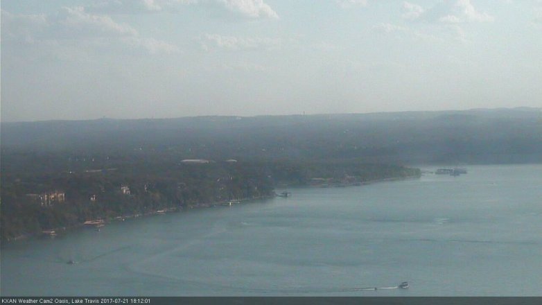 Lake Travis webcam, July 21, 2017 5:15 PM CT